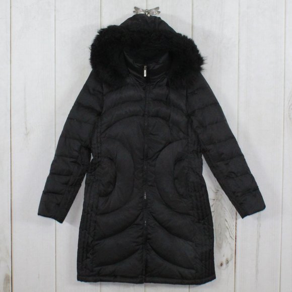 Nautica Jackets & Blazers - Nautica Black Quilted Insulated Removable Faux Fur Down Puffer Jacket Size M